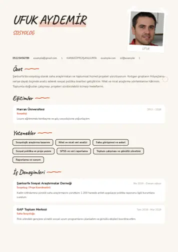 Sosyolog Cv Örnekleri cv indir